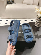 CC 25 Dad Deals Sandals Demin Blue Demin Fabric 237563