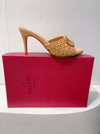 VT High Heeled Sandals Pure Brown Sheepskin 292789