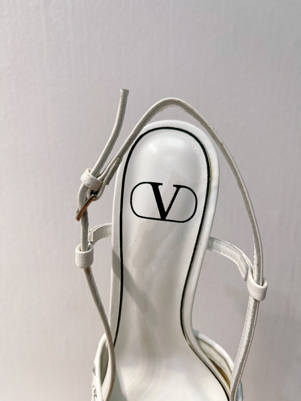 VT High Heeled Slingbacks White Sheepskin 292800