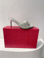 VT High Heeled Sandals Silver Sheepskin 292844
