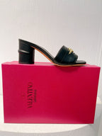 VT Leather Mules Black Cowhide 292867