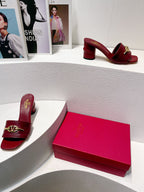 VT Leather Mules Dark Burgundy Cowhide 292870