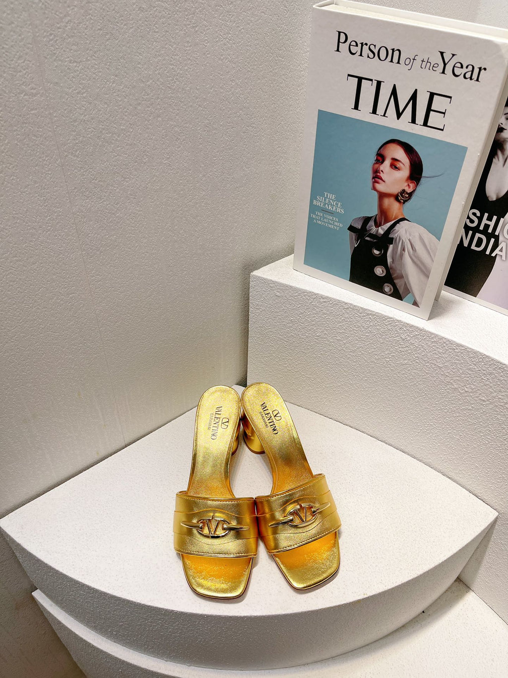 VT Leather Mules Gold Cowhide 292873