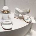 VT Heeled Sandal White Cowhide 292878