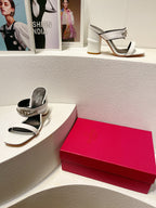 VT Heeled Sandal White Cowhide 292886