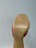 VT Mid Heel Mule Sandal Red Sheepskin 292759