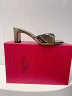 VT Mid Heel Mule Sandal Gray Sheepskin 292766