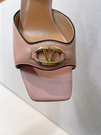 VT Sandals Heels 50mm Nude Cowhide 292773
