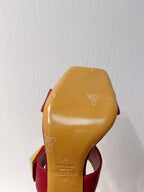 VT One Stud Leather Sandals Ruby Red Cowhide 292752
