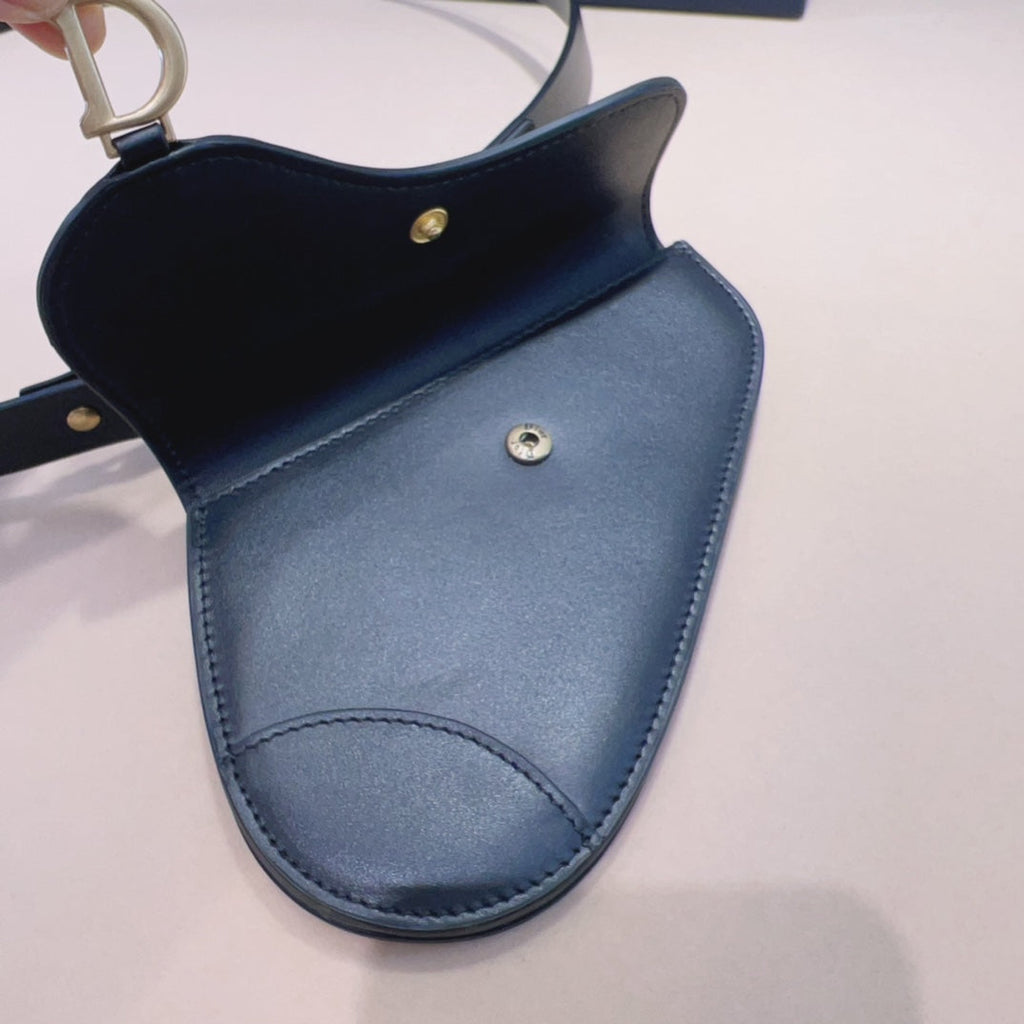 Saddle Removable Pouch Black Calfskin 20mm Belt