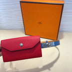 HM KELLY CHERRY RED POCKET 18MM BELT NAVY BLUE LEATHER SILVER HARDWARE
