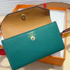 HM KELLY TEAL GREEN POCKET 18MM BELT CHERRY RED LEATHER GOLD HARDWARE