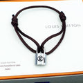 Silver Lockit Bracelet Chocolate