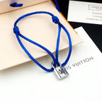 Silver Lockit Bracelet Blue
