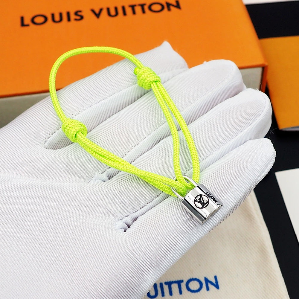 Silver Lockit Bracelet Lime