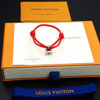 Silver Lockit Bracelet Red