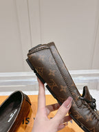 LV Gloria Loafer Brown Monogram Canvas 480735