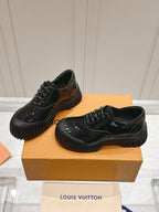 LV Ruby Flat Derby Sneaker Black Patent Leather 480787