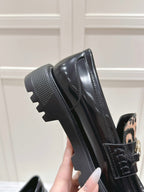 LV District Flat Loafer Black Hairy Calf Leather 480793