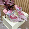 Jimmy Choo 105mm Studded High Heel Pumps Pink Cowhide