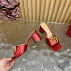 VT 25 Vlogo Mule Red Snakeskin Leather 331926