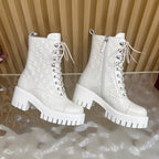 Gucci 2025 Boot Cream Embossed Cowhide 498048