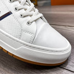 LV TRAINER WHITE AND BROWN CALFSKIN