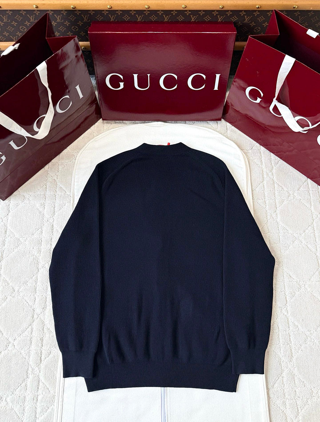GG 25 Cardigan Black Cotton 0008