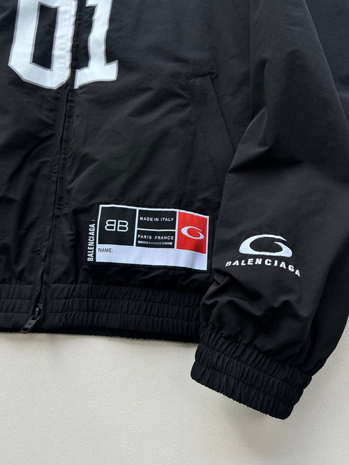 Balenciaga 25 Football Jacket Black Polyester 0038