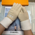 GLOVES IN WHEAT TAN MIX WHITE WOOL 458572