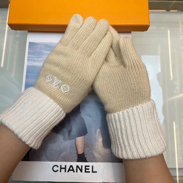 GLOVES IN WHEAT TAN MIX WHITE WOOL 458572
