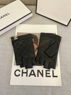 FINGERLESS GLOVES IN BLACK SHEEPSKIN 463845