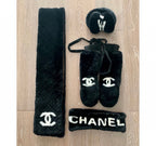GLOVES IN BLACK RABBIT FUR AND LAMBSKIN 456405