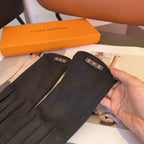 GLOVES IN BLACK WOOL 429272