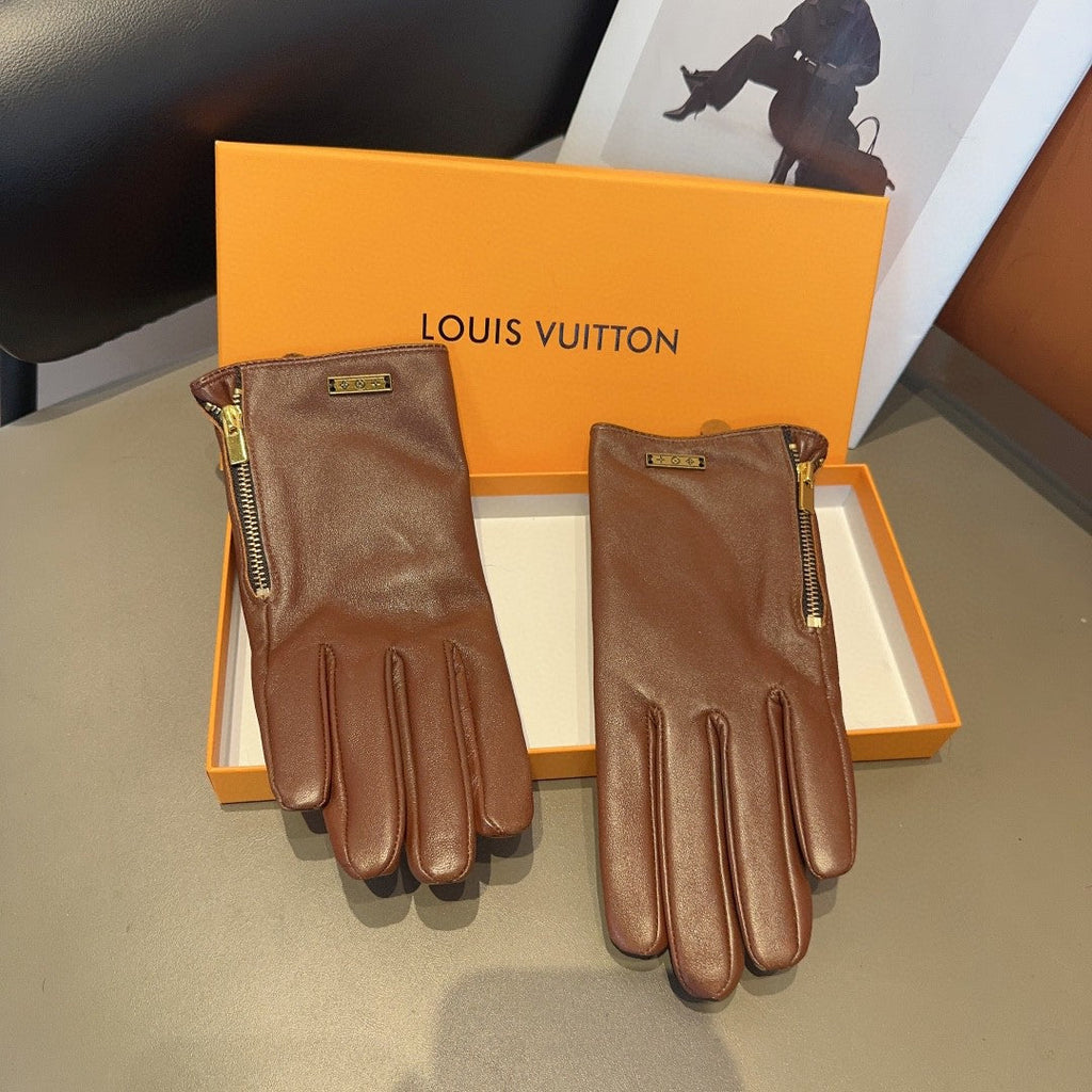 GLOVES IN CHOCOLATE BROWN LAMBSKIN 432687
