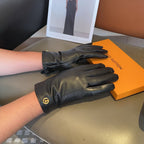 LV GLOVES IN BLACK LAMBSKIN 466819