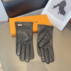 LV GLOVES IN BLACK LAMBSKIN 463894