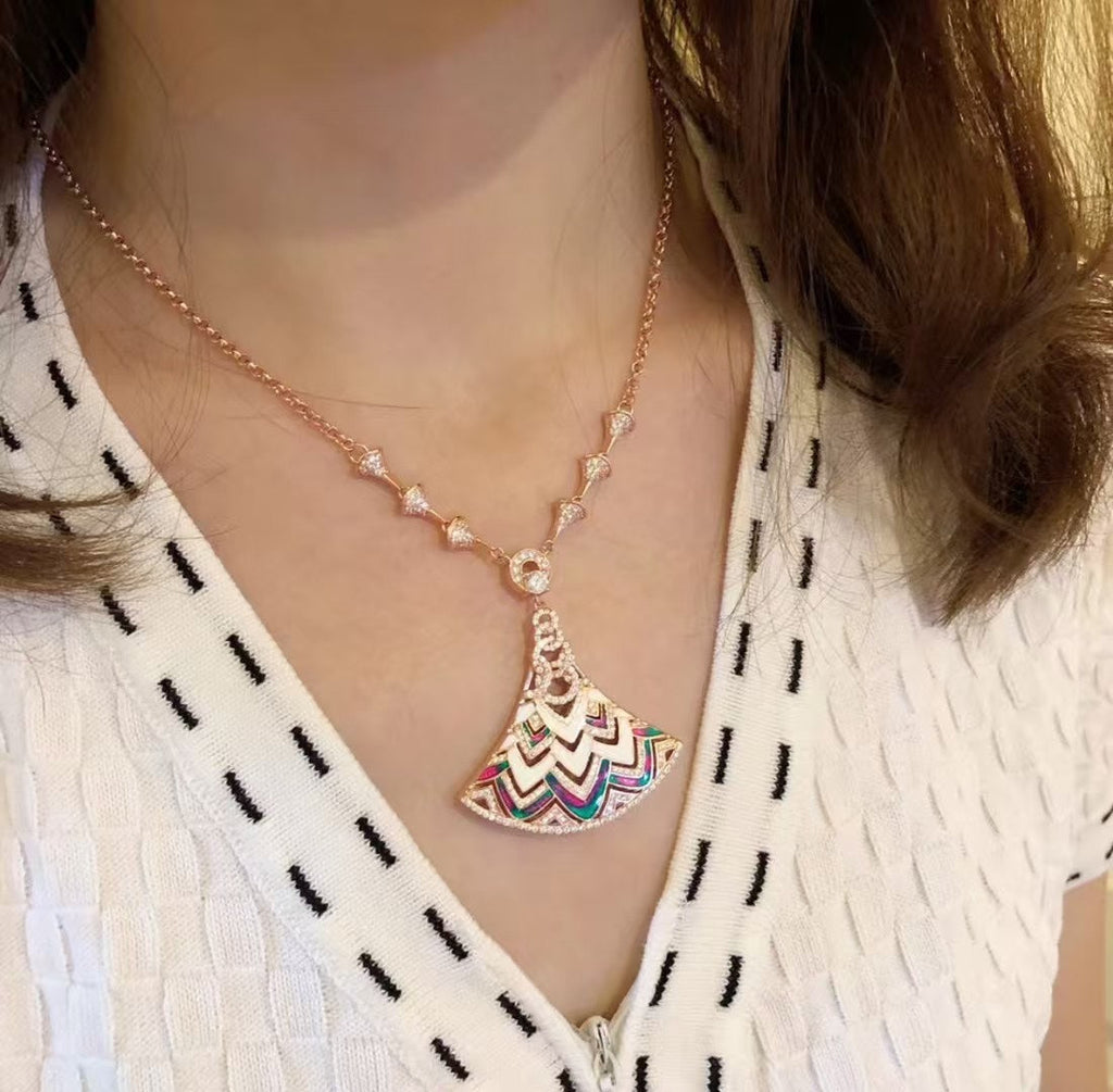 BVL Camouflage Necklace Pink Gold