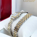 Panthere 22mm Yellow Gold Silver Double Chain 44cm