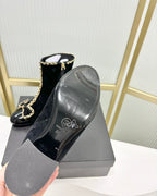 CC Ankle Boot 65 Black Suede Leather Strap