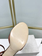 Jimmy 26s Peep-Toe High Heels  85 Brown Sheepskin 605974