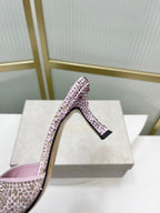Jimmy 26s High-Heeled Slippers 65 Pastel Pink Diamond Sheepskin  605977