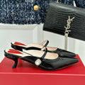 Mary Jane Virgule Mules 55 Black Patent Leather