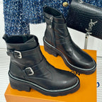 LV Beaubourg Ankle Boot 30mm Black Calfskin