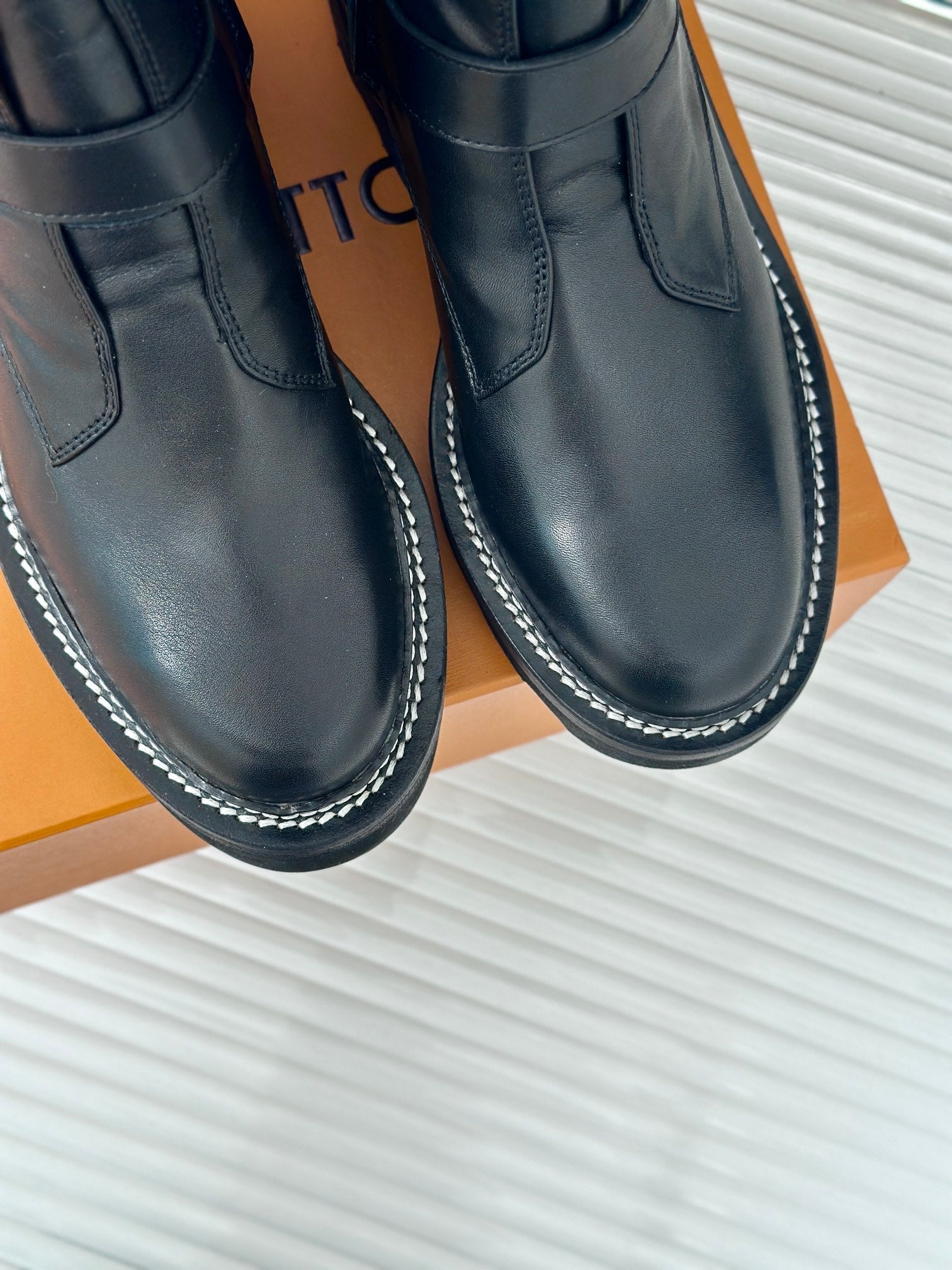 LV Beaubourg Ankle Boot 30mm Black Calfskin