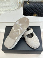 CC 25A Mary Janes Grey Suede And Lambswool 404663