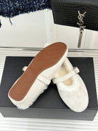 Alaia 25WF Mary Jane white suede wool 472221