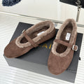 Alaia 25WF Mary Jane chocolate brown suede wool 472224