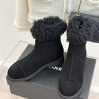 CC 25s Ankle Boots Black Suede Wool 512069