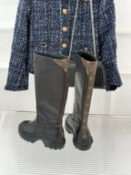LV Squad High Boot Black Cowhide 572462